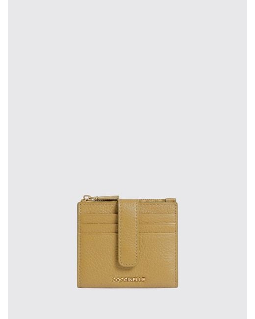 Coccinelle Natural Metallic Grained Leather Wallet
