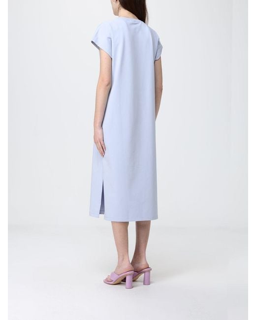 EA7 Blue Stretch Cotton T-Shirt Dress