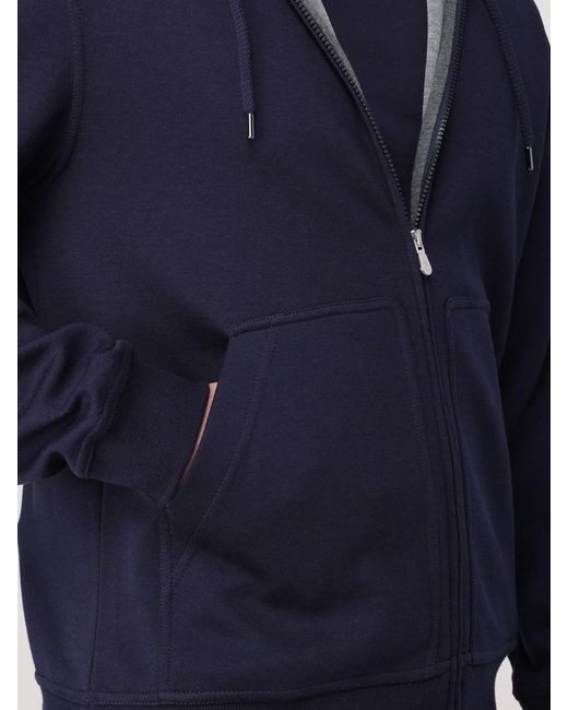 Brunello Cucinelli Blue Cotton Hoodie for men
