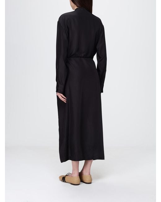 Barena Black Silk Midi Dress