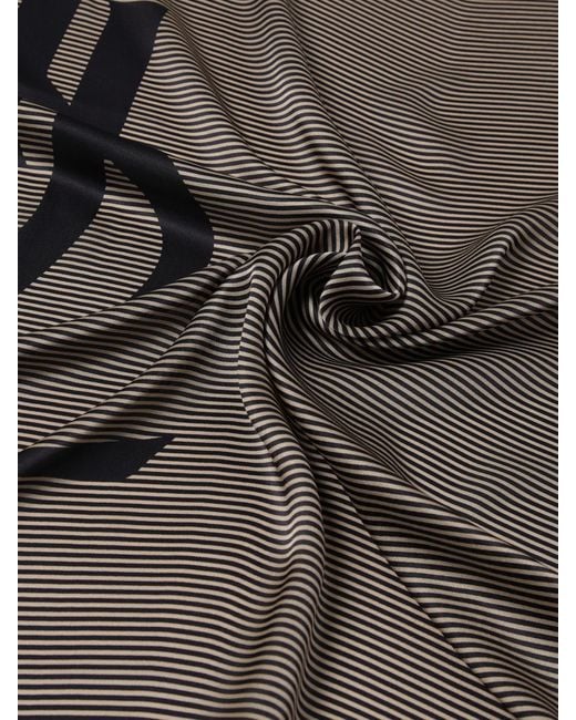 Saint Laurent Black Cassandre Silk Charmeuse Stole for men
