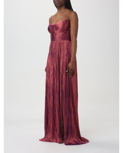 Maria Lucia Hohan Red Silk Karlie Bardot Gown