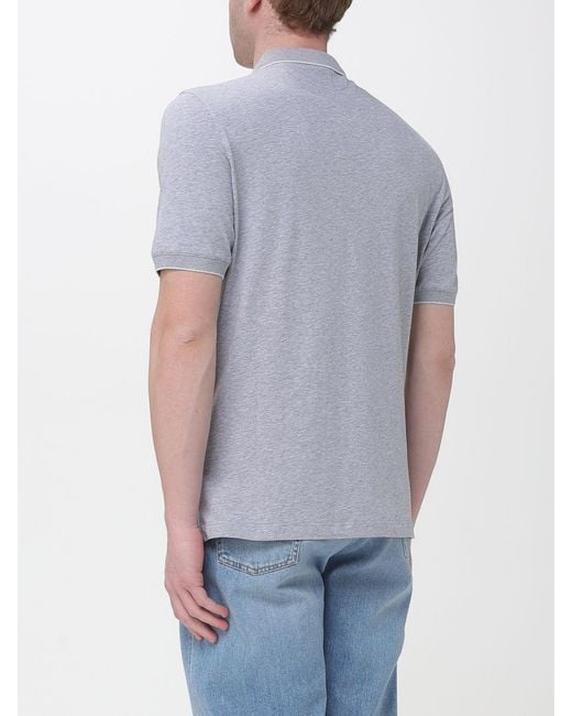 Brunello Cucinelli Blue Cotton Polo Shirt for men