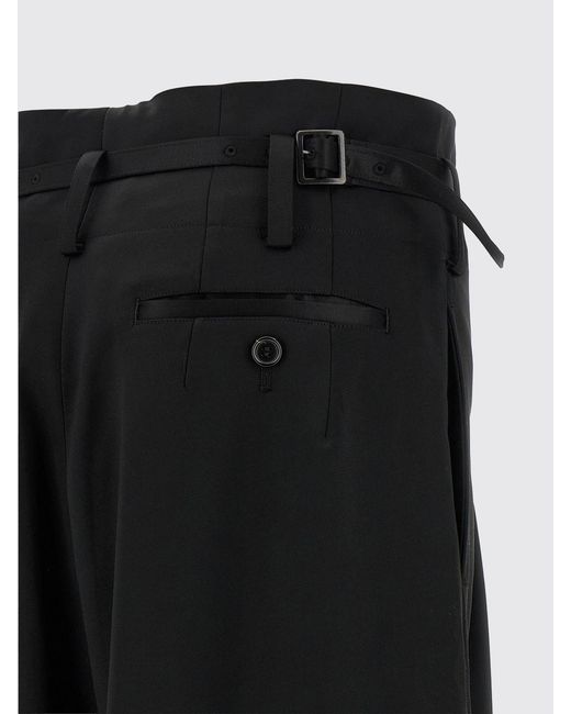 Junya Watanabe Black High-Waisted Wide-Leg Wool Blend Palazzo Pants