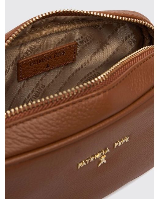 Patrizia Pepe Brown Grained Leather Bag