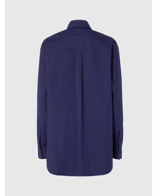 Fendi Blue Cotton Blend Shirt
