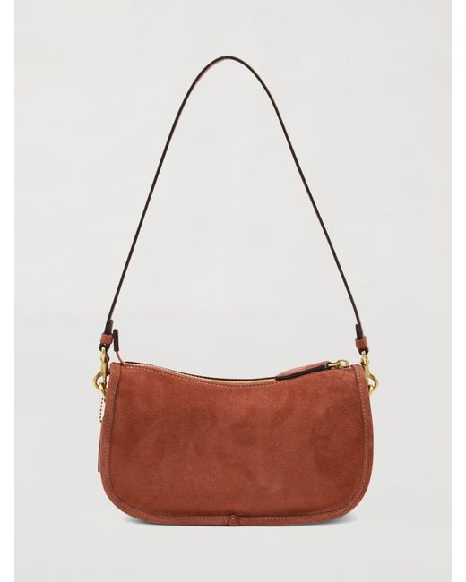 COACH White Waverly Suede Bag