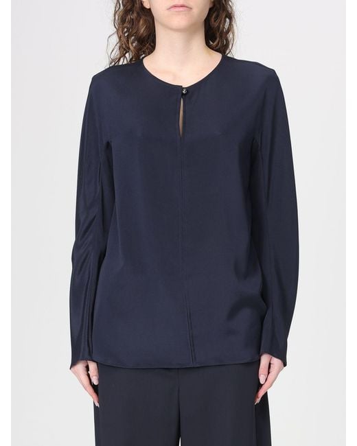 Max Mara Pure Blue Pure Silk Blouse Max Mara