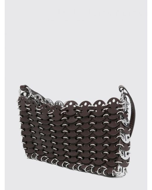 Rabanne Black Nano 1969 Reversible Leather And Metal Bag