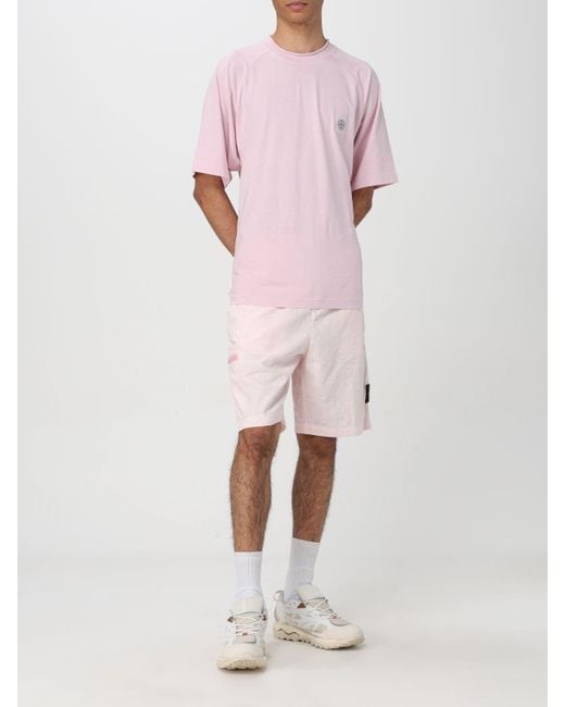 Stone Island Pink Short for men