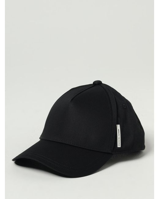 ARMANI EXCHANGE Black Hat for men