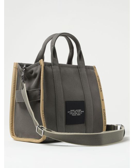 Marc Jacobs Gray The Jacquard Medium Tote Bag In Canvas