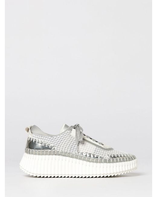 Chloé White Chlo&Eacute Nama Mesh Sneakers