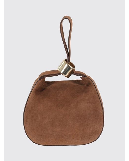 Semicouture Brown Baily Suede Handbag