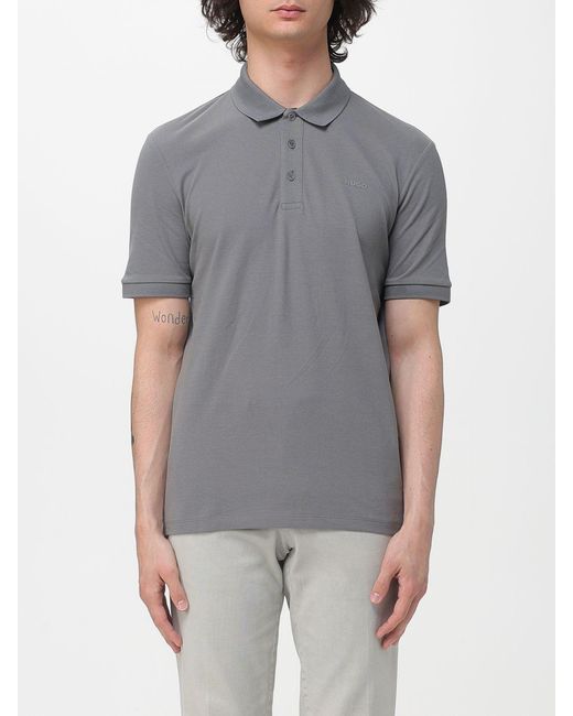 Polo De Algodón HUGO de hombre de color Gray