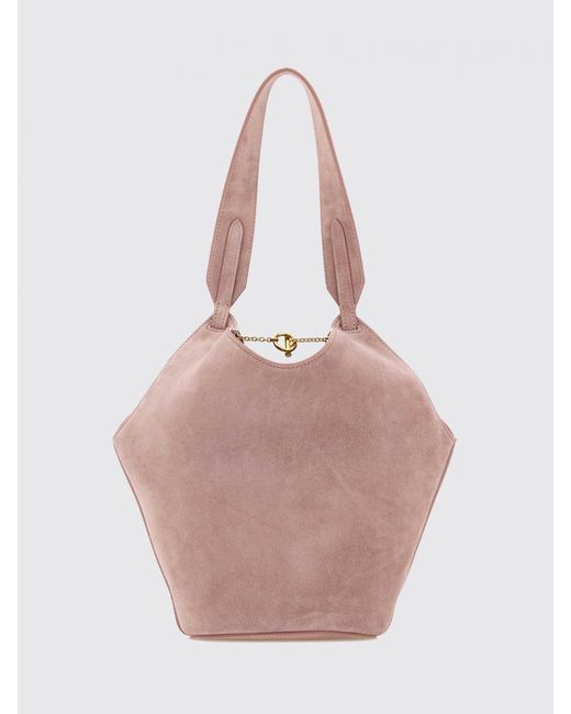 Khaite Pink Lotus Suede Bag