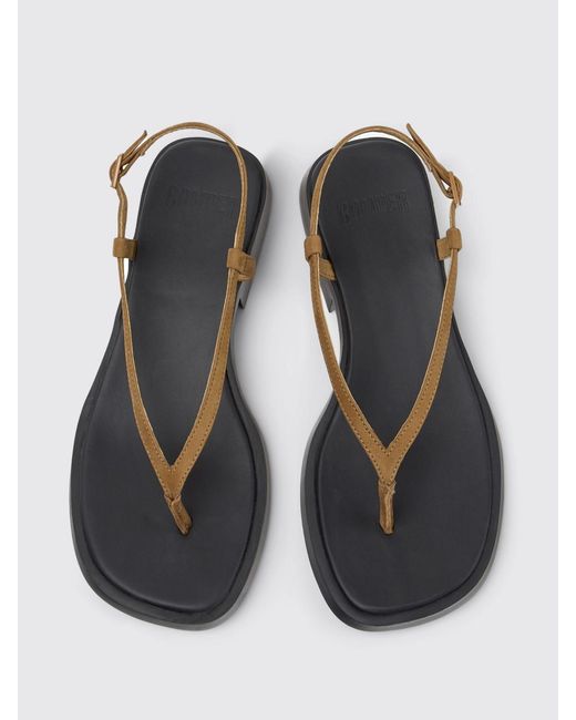 Camper White Dana Suede Sandal