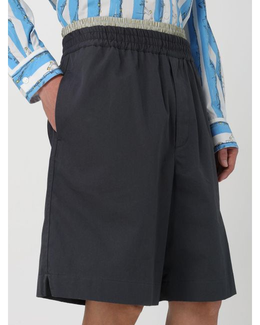 Shorts in twill di cotone leggero di Bottega Veneta in Blue da Uomo