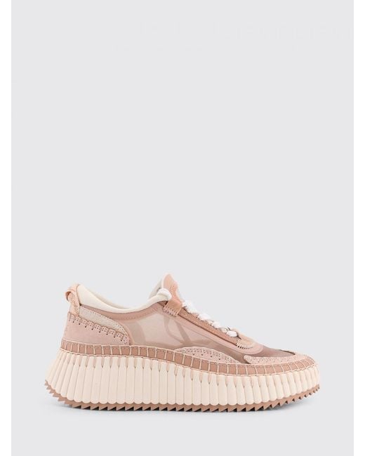 Chloé Pink ChloÉ Nama Mesh Nylon Sneakers