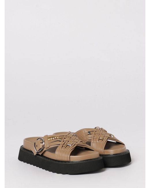 Pinko Multicolor Kate Leather Platform Sandals