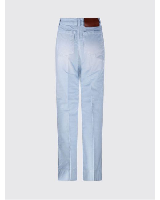 Victoria Beckham Blue Straight Cotton Denim Jeans