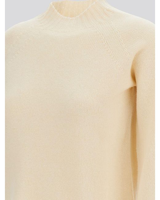 Drumohr Natural Slim Fit Ribbed Lambswool Turtleneck Jumper