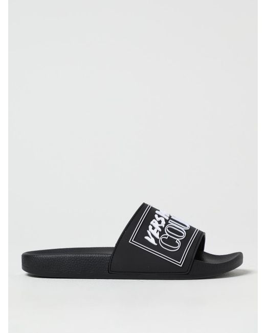 Sandali Slides Con Logo di Versace Jeans Couture in White da Uomo