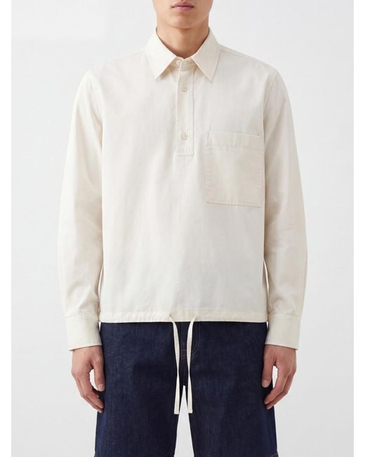 Lardini White Cotton And Silk Shirt Jacket for men