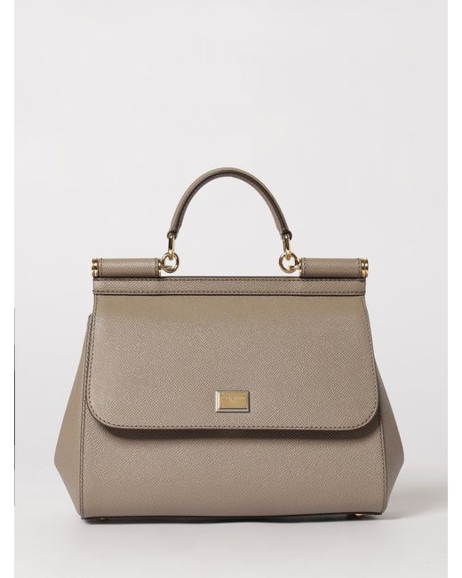 Dolce & Gabbana Natural Dolce &Amp Gabbana Sicily Dauphine Leather Bag
