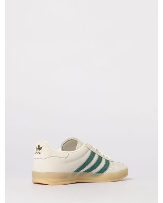 Adidas Originals White Gazelle Indoor Leather Sneakers for men