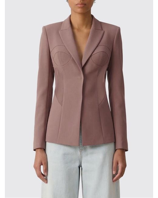 Patrizia Pepe Brown Crepe Bustier Jacket