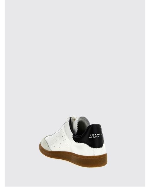 Isabel Marant White Bryce Leather Sneakers