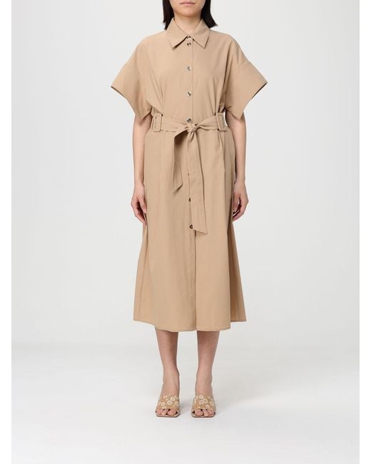 Pinko Natural Cotton Shirtdress