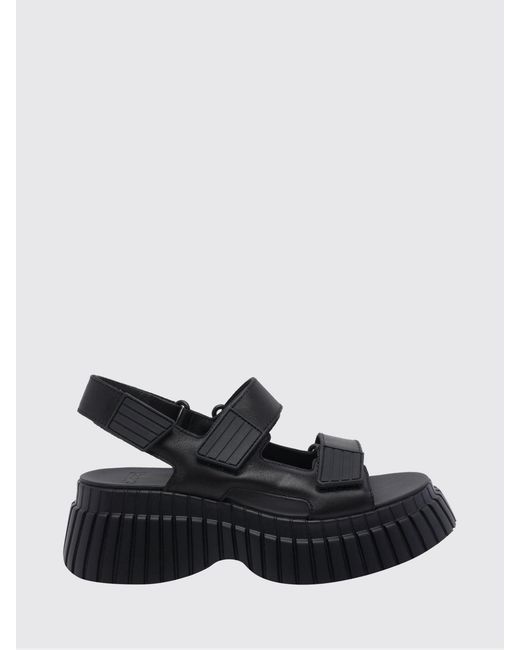 Camper Black Pix Leather Sandals