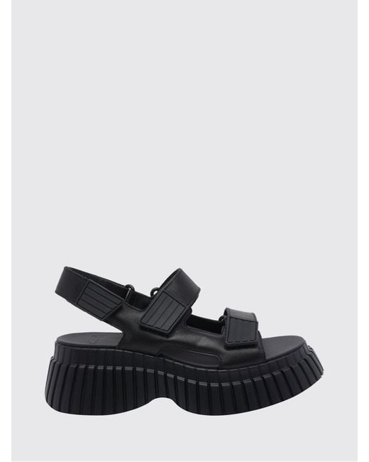 Camper Black Pix Leather Sandals