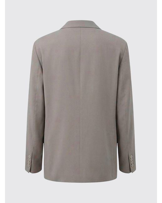 Our Legacy Gray Double-Breasted Tencel Lyocell Blazer With Peak Lapels for men