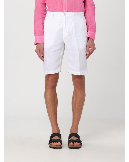 Pantaloncino di 120% Lino in Pink da Uomo