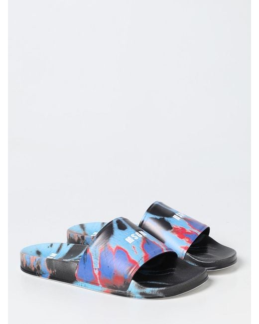 MSGM Blue Sandals for men