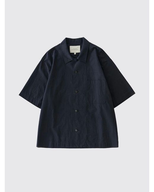 Studio Nicholson Blue Cotton Bowling Shirt for men