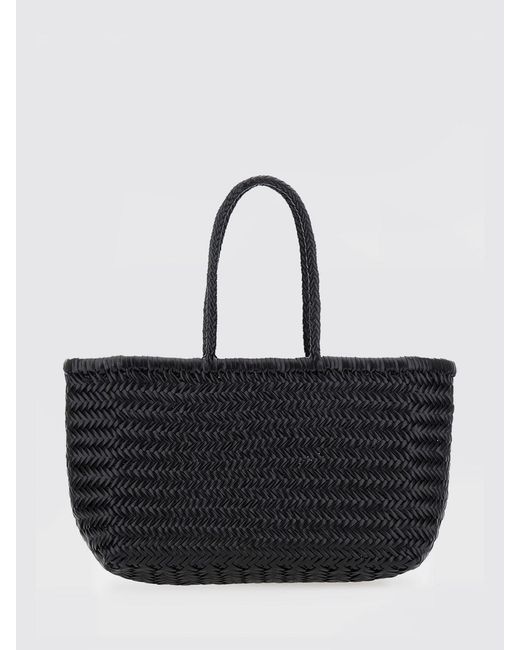 Dragon Diffusion Black Handtasche Aus Geflochtenem Leder Mit Doppeltem Griff Von