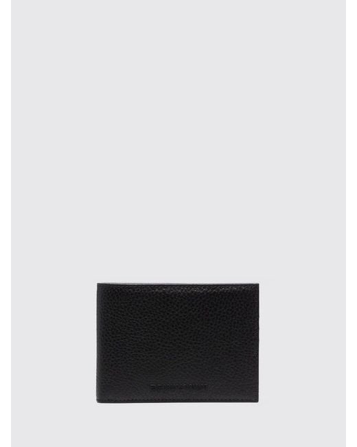 Emporio Armani White Tumbled Leather Wallet for men