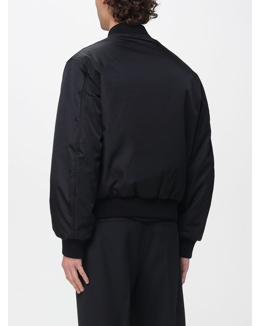 Versace Blue Nylon Bomber Jacket for men
