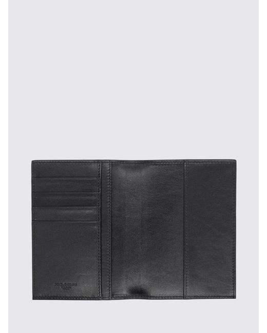 Dolce & Gabbana White Dolce &Amp Gabbana Dg Leather Passport Holder for men