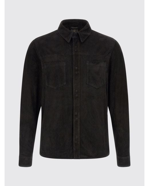 Giorgio Brato Black Suede Shirt for men