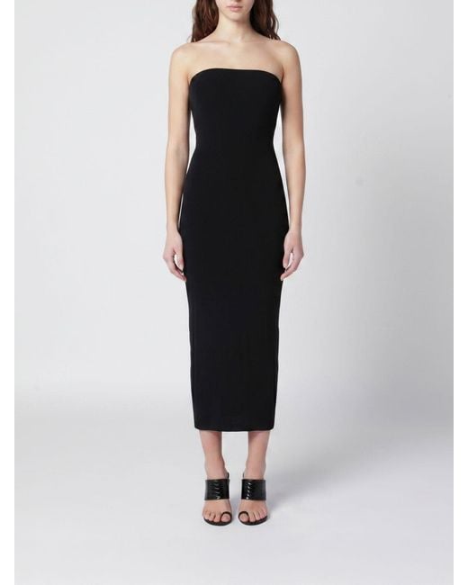 Entire studios Black Viscose Blend Midi Dress