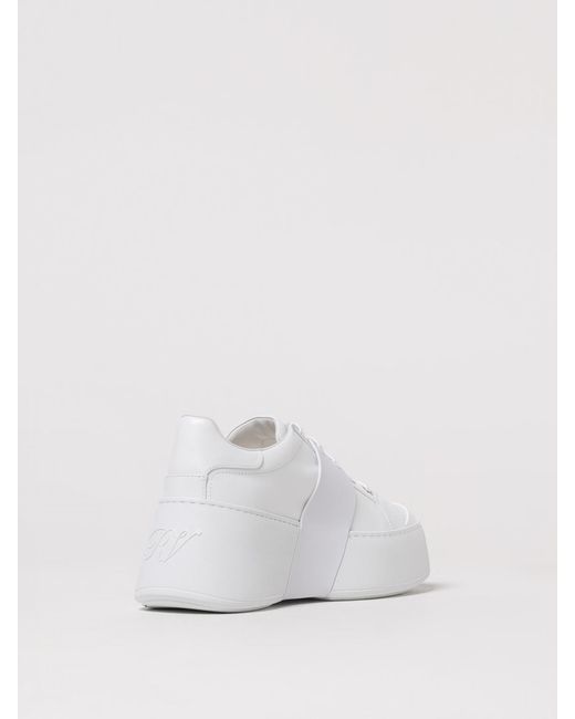 Roger Vivier White Platform Sneakers With Buckle Detail