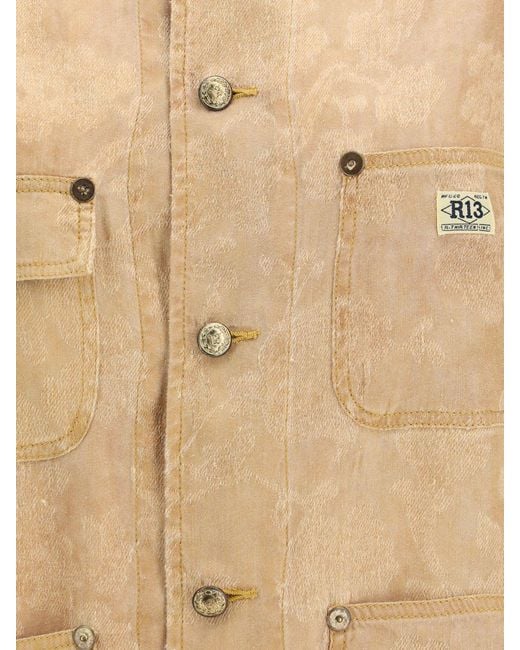 R13 Natural Linen Blend Jacket