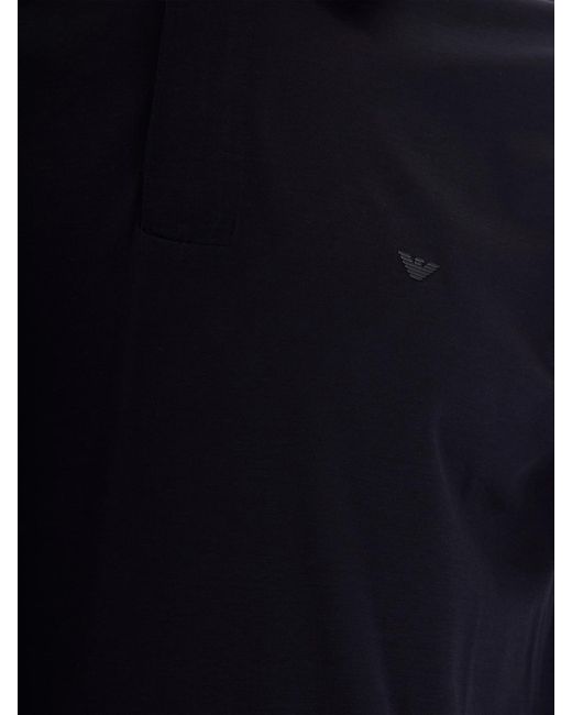 Emporio Armani Blue Cotton Jersey Polo Shirt for men
