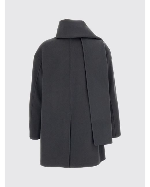 Max Mara Blue Single-Breasted Knee-Length Coat