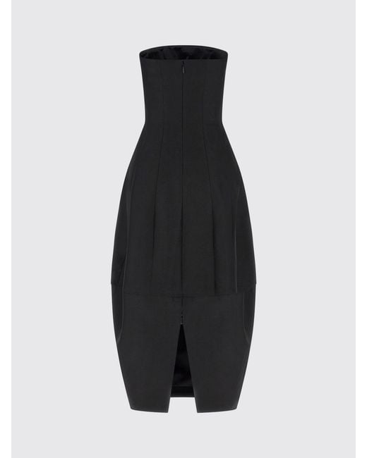 Khaite Black Stela Midi Dress
